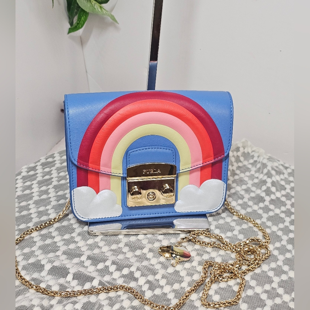 FURLA  LEATHER CROSSBODY BAG ( Rare bag) NWOT